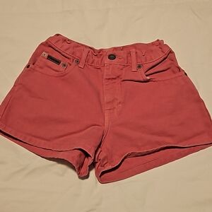 Vintage girls Calvin Klein pink high rise shorts